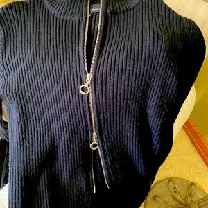 Fate front zip long cardigan - size M